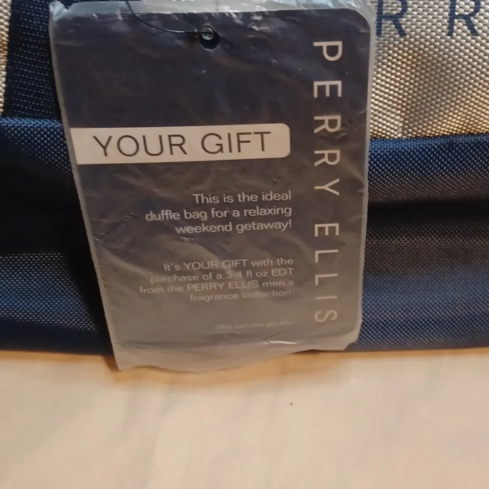 Perry Ellis Blue and Gray Men's Bag